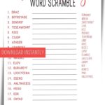 Valentines Day Word Scramble Valentines Printable Games Printable
