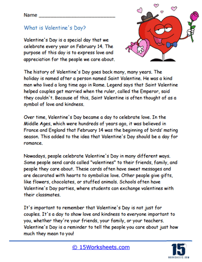 Valentines Day Worksheets 15 Worksheets Worksheets Library