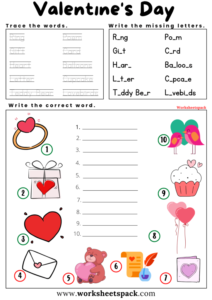 Valentines Day Worksheets Worksheets Worksheets Worksheets Library