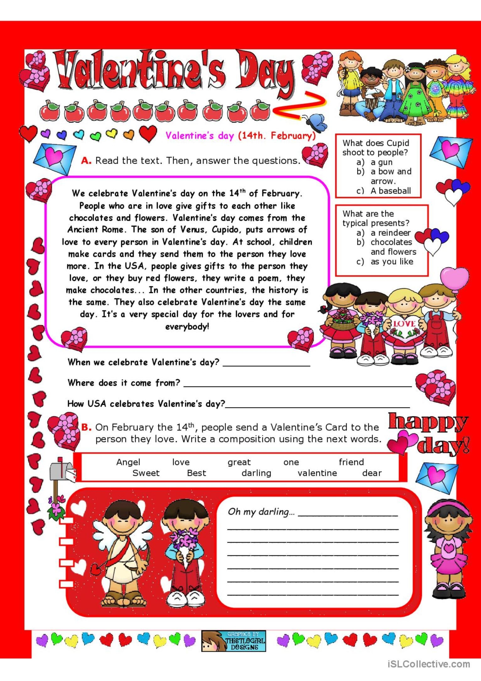 valentines worksheets