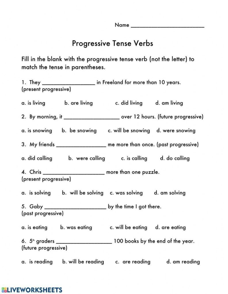 Verb Tense Worksheet Worksheets Worksheets Library
