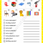 Verb To Be Worksheet With Pictures
