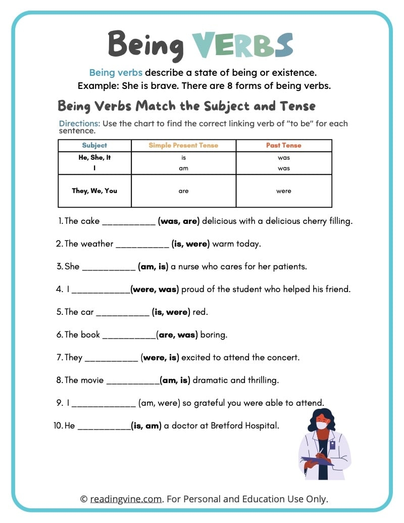 Verb Worksheets Guruparents Worksheets Library