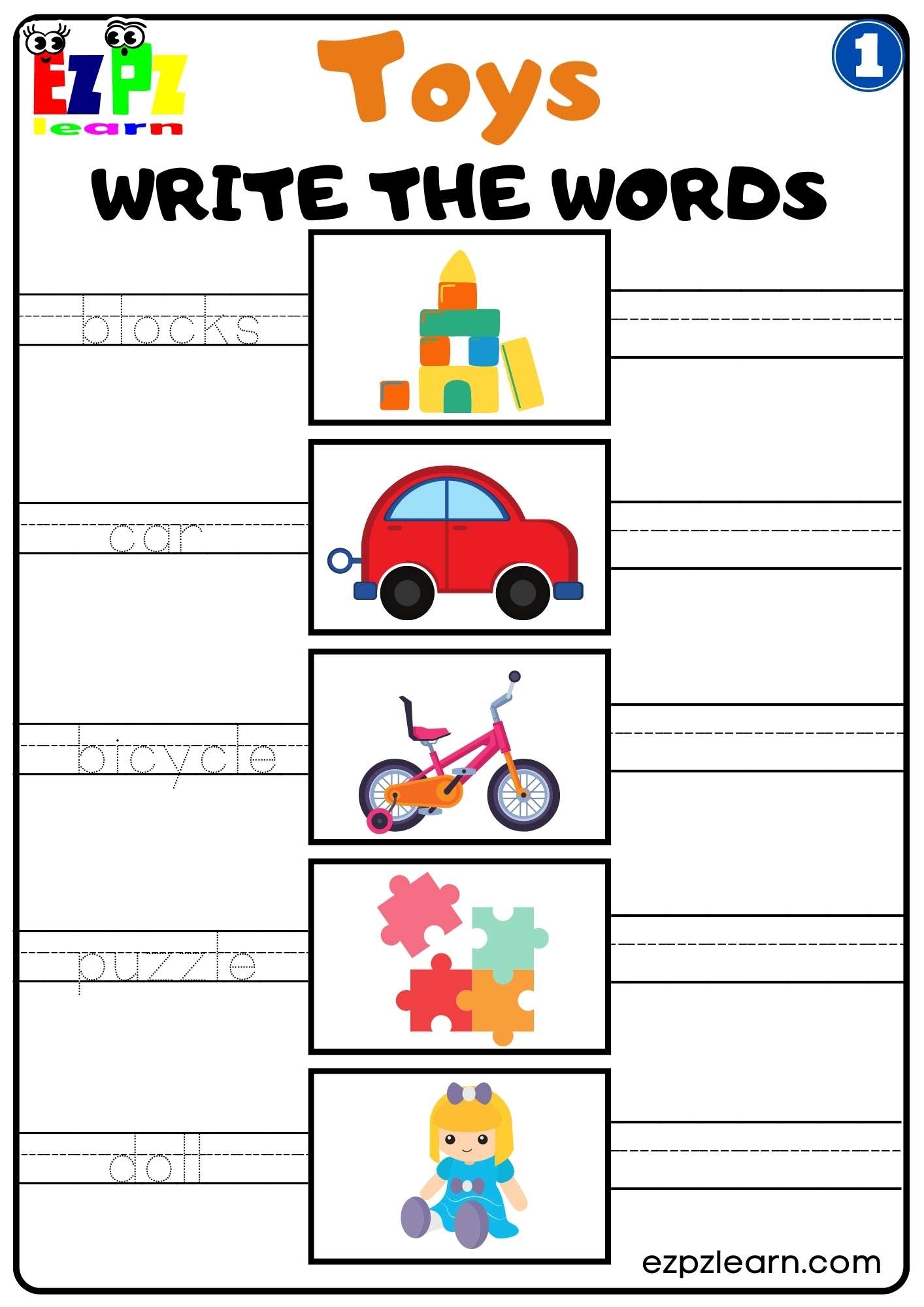 Verbs Write The Words Worksheet For ESL And Home Schooling 