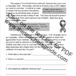 Veterans Day Worksheets