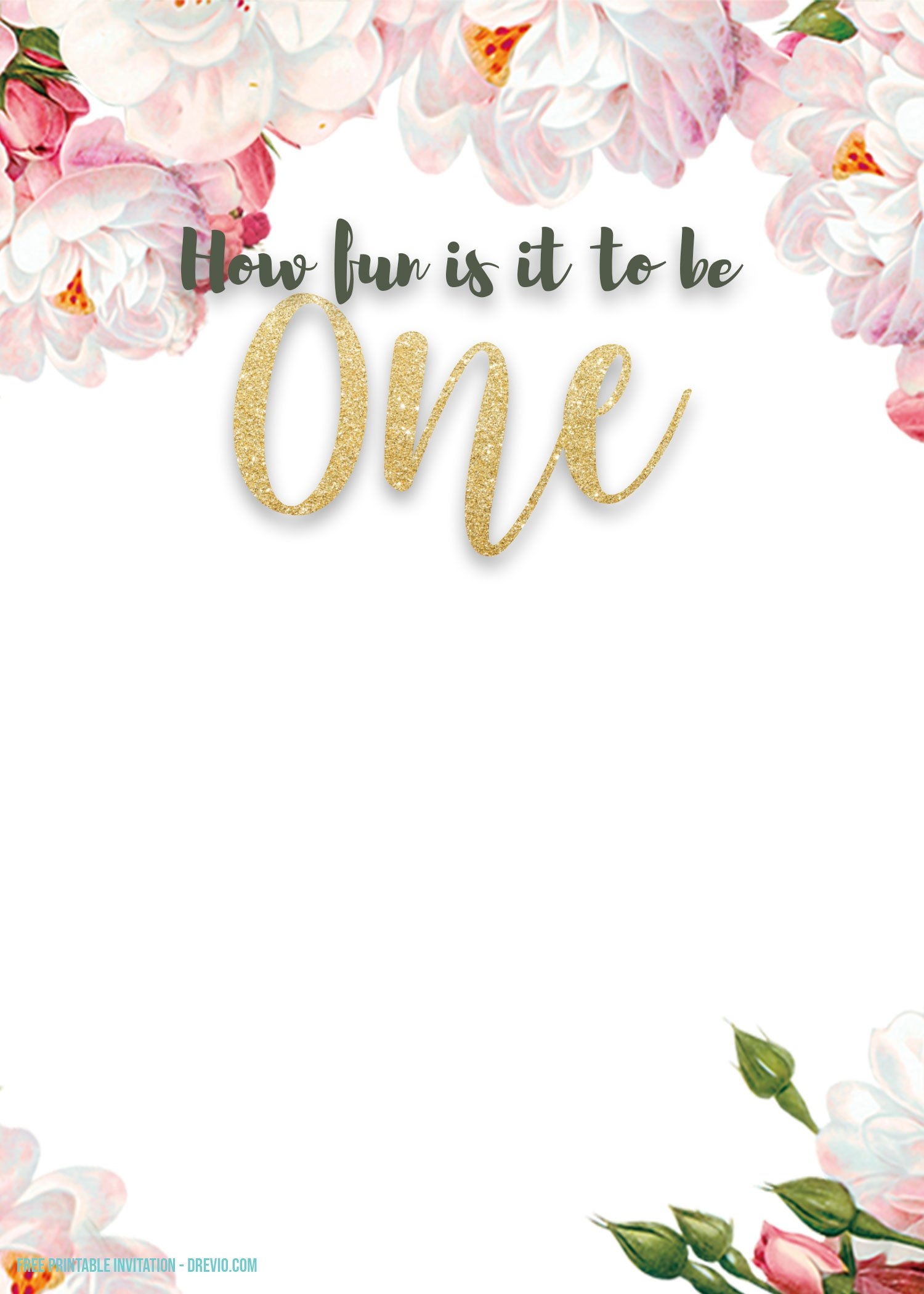 1st birthday party invitation template