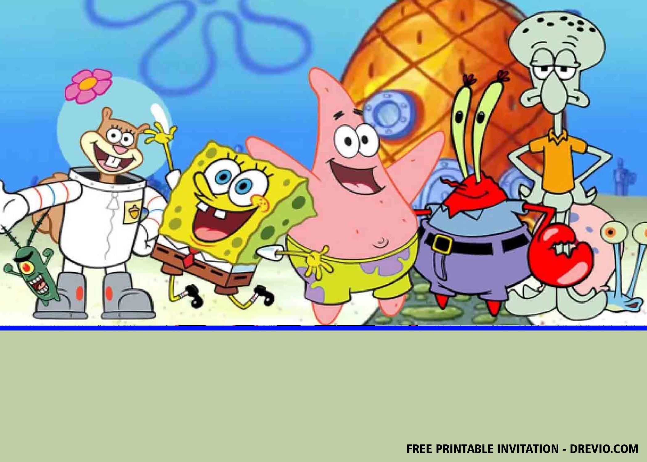 View Spongebob Party Invitations Gif US Invitation Template
