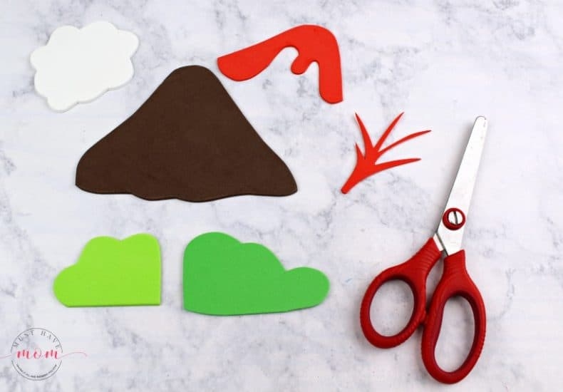 printable volcano craft