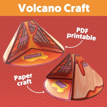 Volcano Craft Template Volcano Craft For Children Printable Template