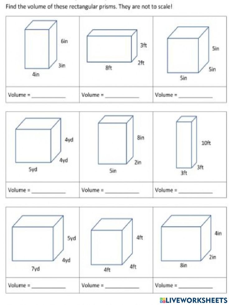Volume Rectangular Prism Worksheet Imsyaf Volume Worksheets