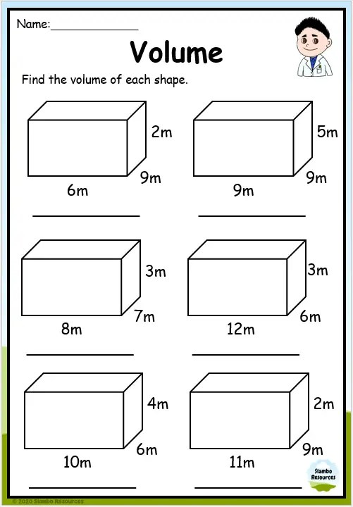 Volume Worksheets Worksheets Library