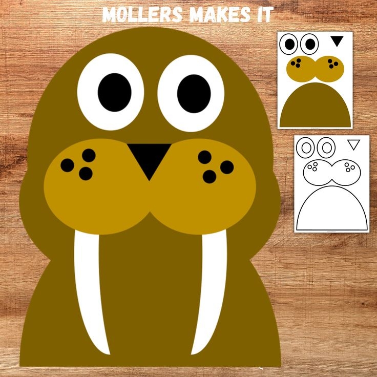Walrus Craft Template For Kids Paper Pattern For Preschool 