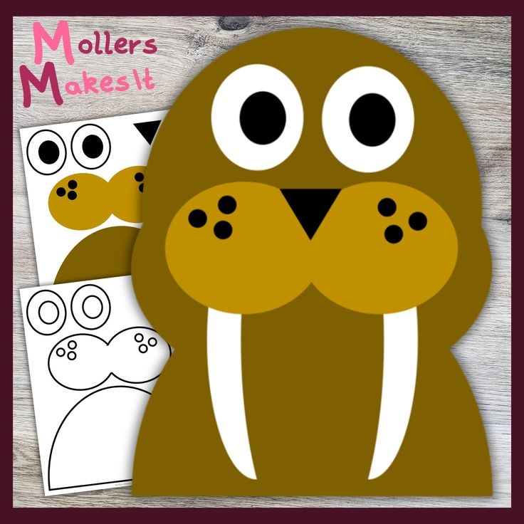Walrus Craft Template For Kids Paper Pattern For Preschool