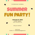 Watermelon Luau Party Invitation In Photoshop Illustrator Word