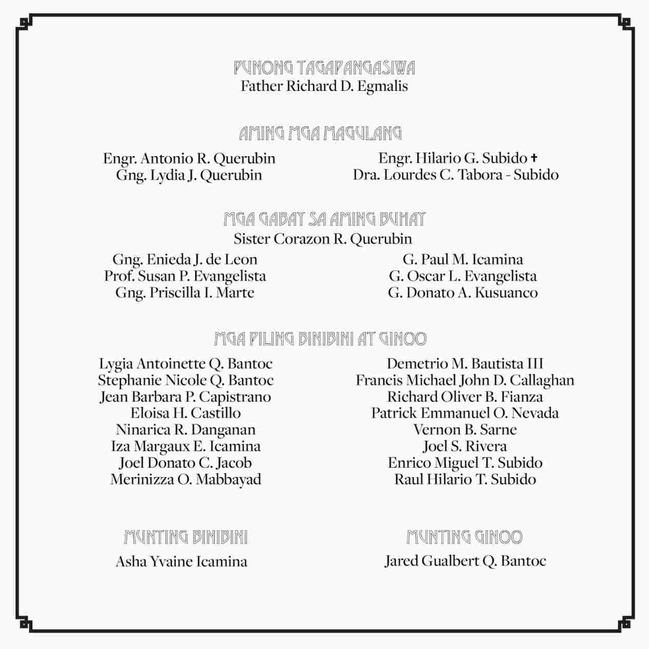 Wedding Invitation Format In The Philippines