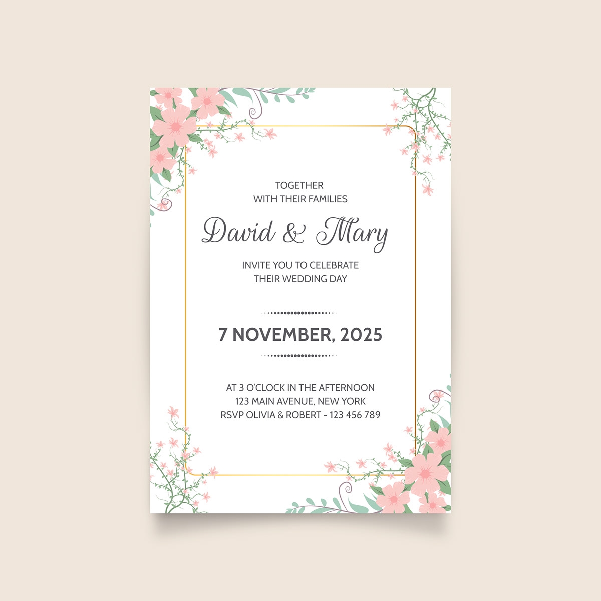 wedding invitation free template