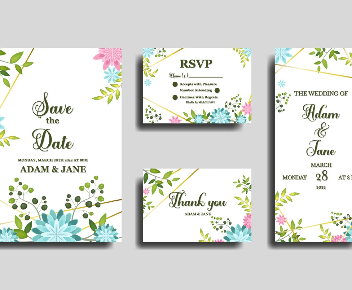 Wedding Invitation Template FreeVectors