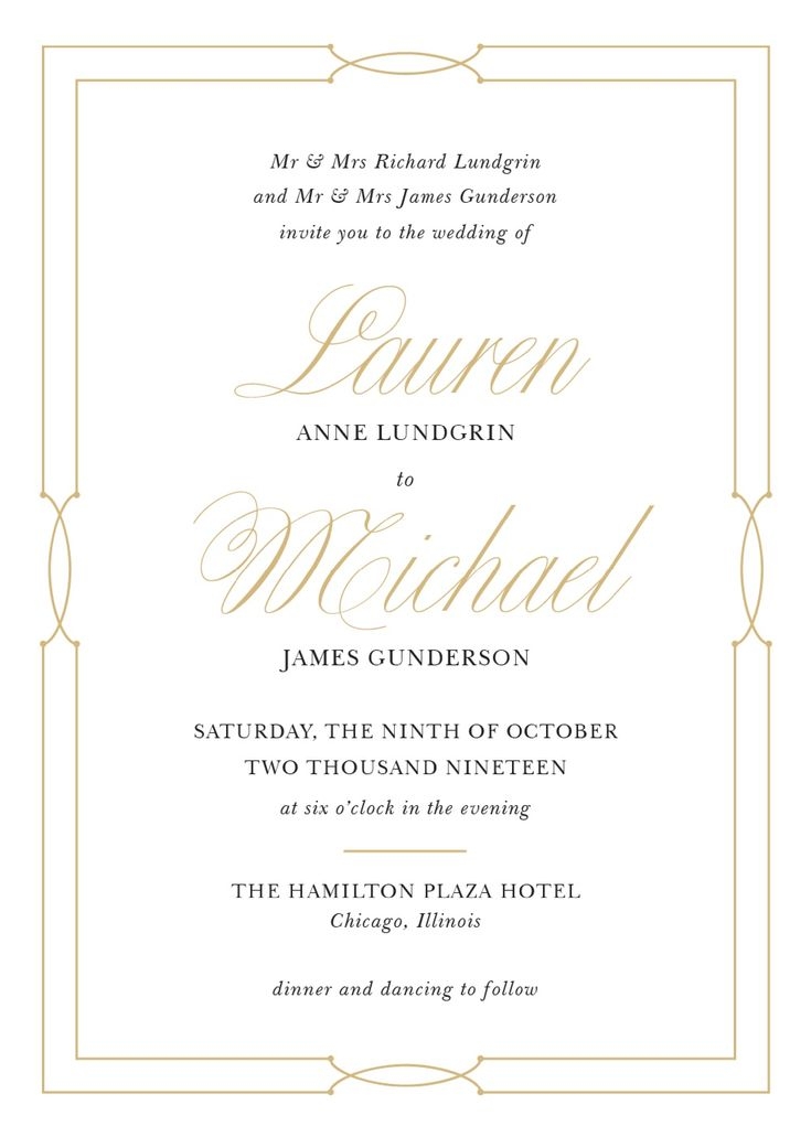 Wedding Invitation Wording Samples
