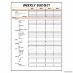 Weekly Budget Worksheet Printable Gridgit