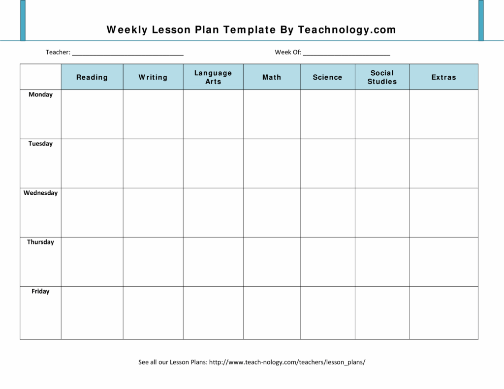 Weekly Lesson Plan For High School Template Easy Lesson Planning