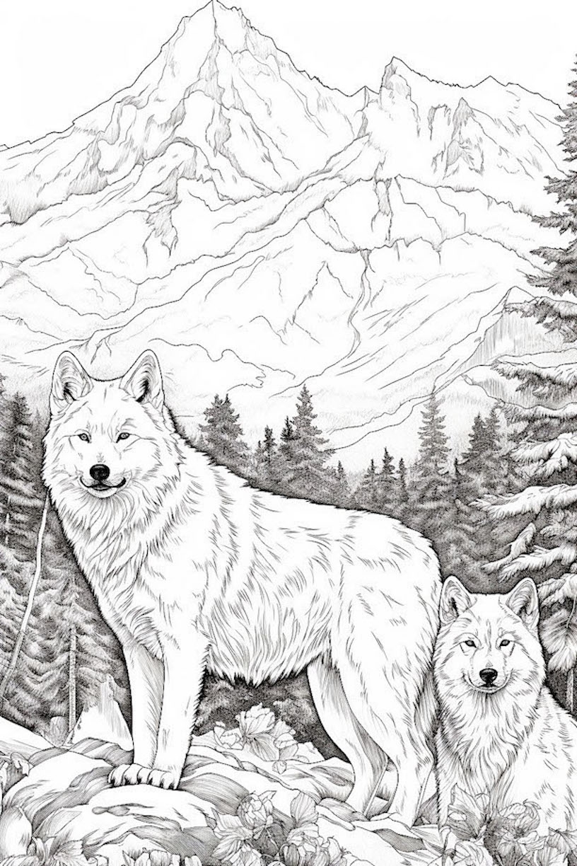 Coloring Pages Of Wolves