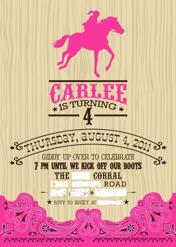 western invitation template