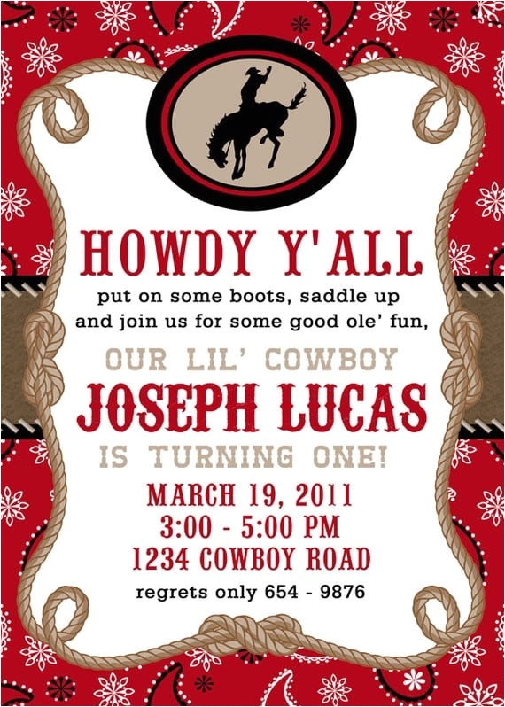 western theme invitation template