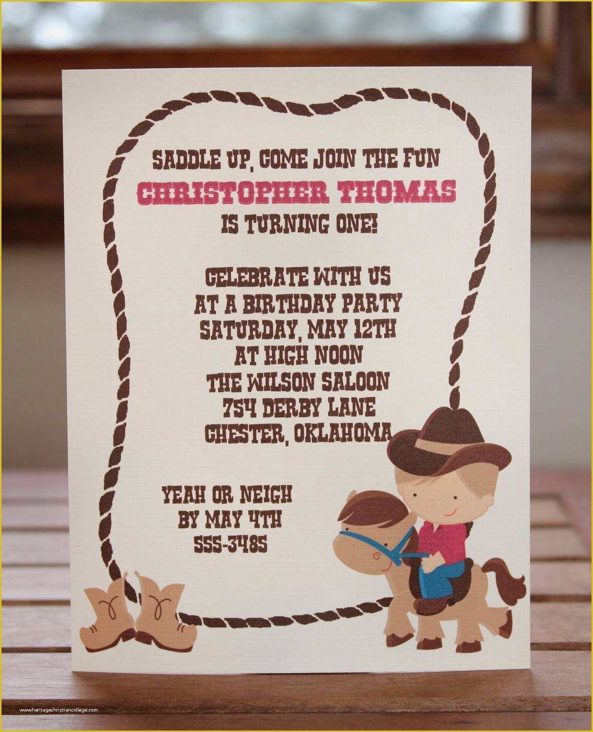 Western Themed Invitations Templates Free Of Western Party Invitations 