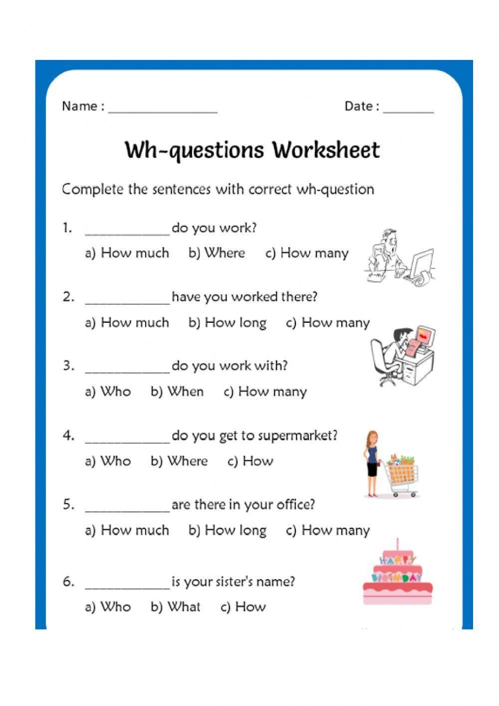 WH Questions Warmer Filler Cooler English ESL Worksheets Pdf Doc 