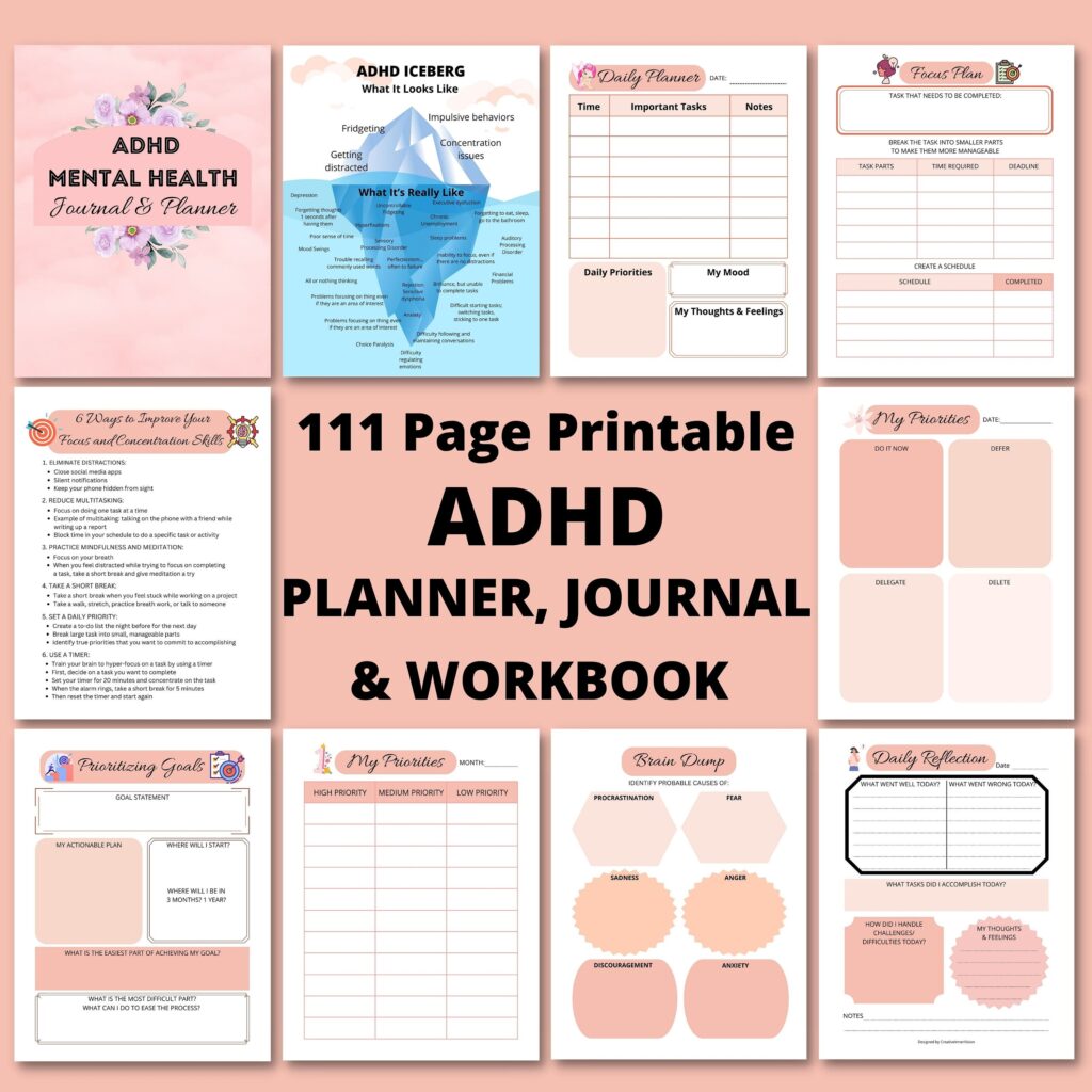 What Is ADD ADHD Worksheet Therapist Aid Worksheets Library