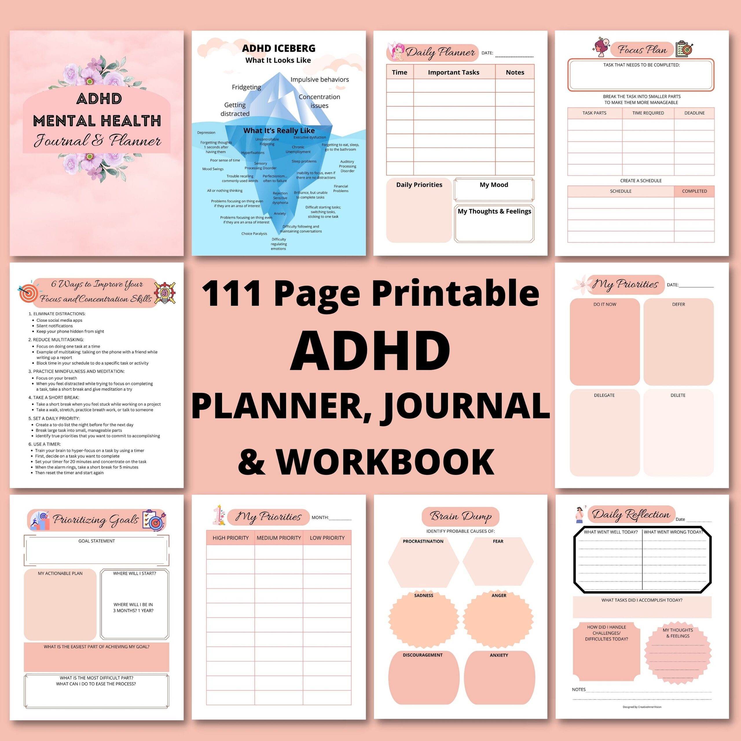 What Is ADD ADHD Worksheet Therapist Aid Worksheets Library