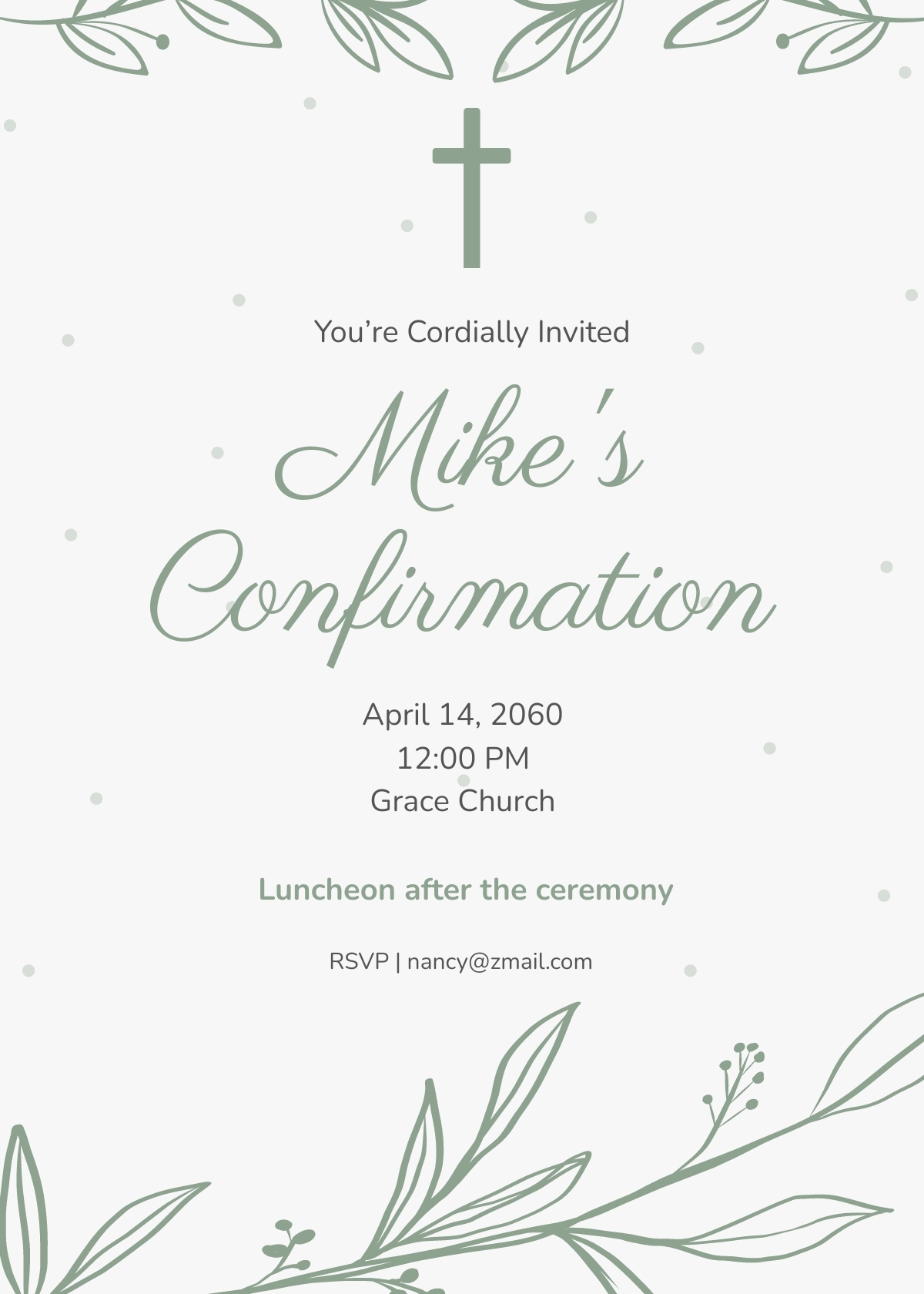 White Confirmation Invitation Template In PSD Illustrator PDF Word 