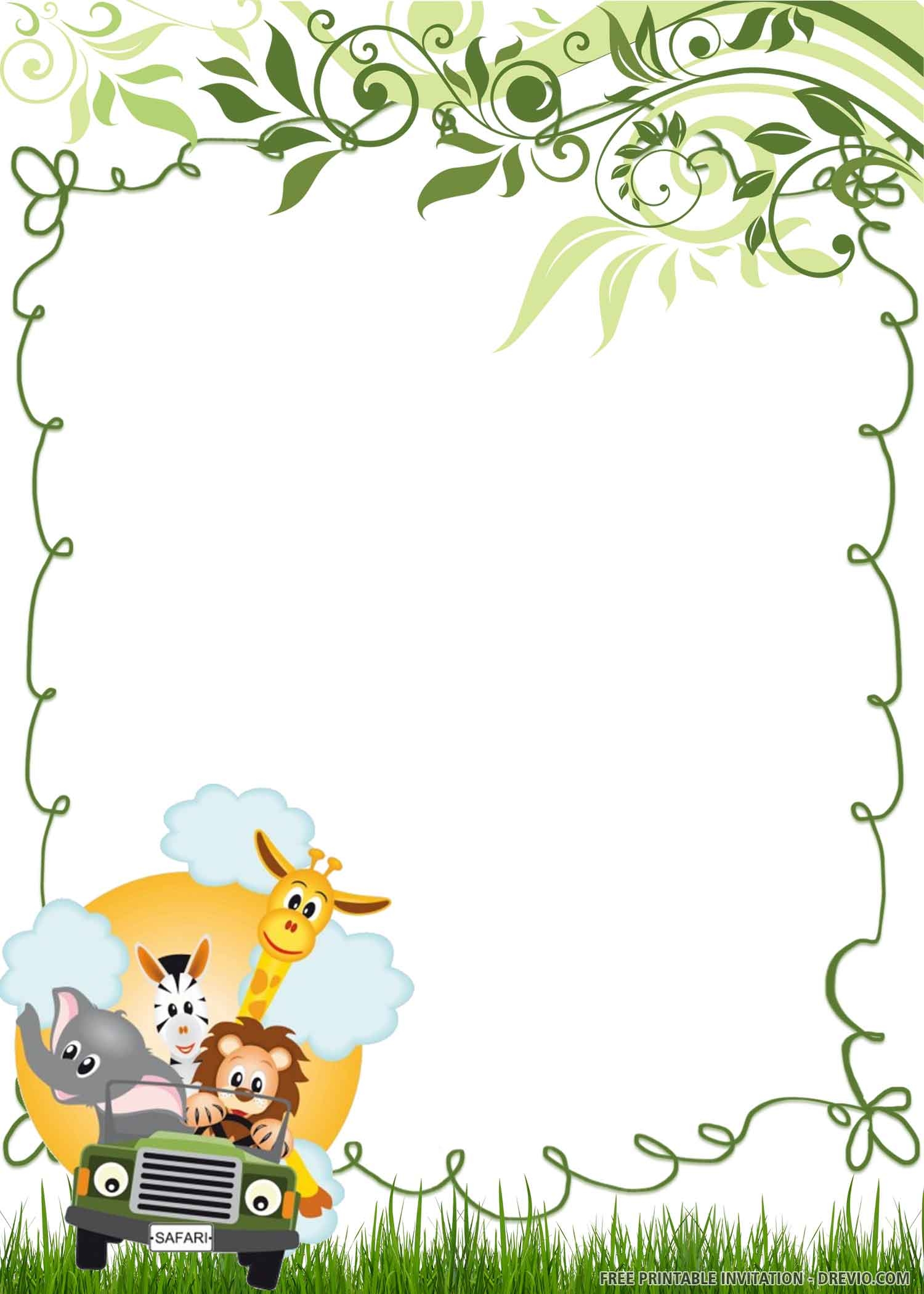 Wild One Birthday Invitation Template Printable Word Searches