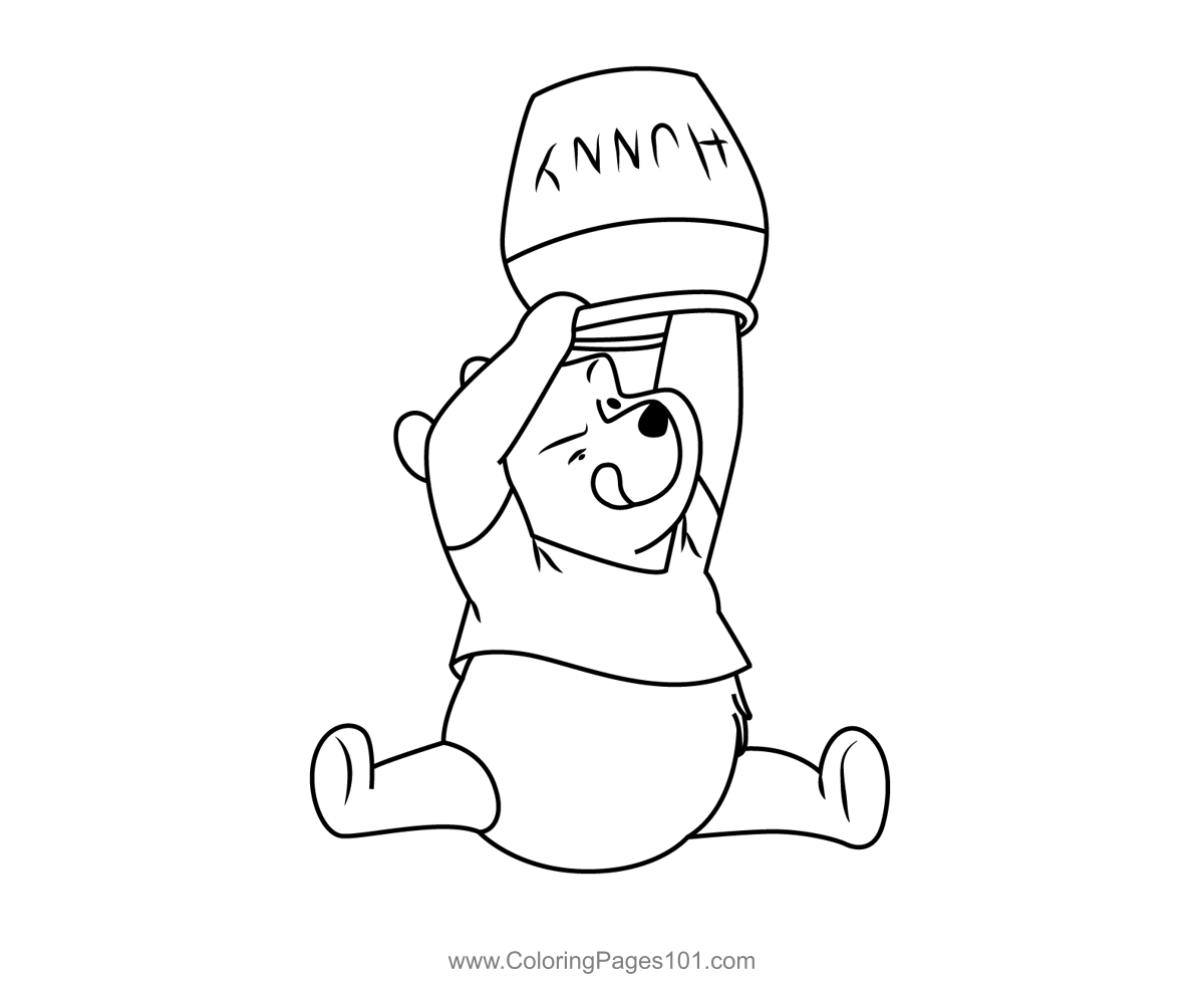 Winnie The Pooh Coloring Page For Kids Free Winnie The Pooh Printable 