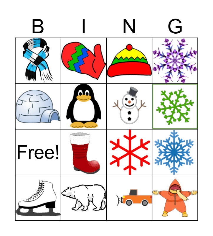 Winter Bingo Cards Free Printable