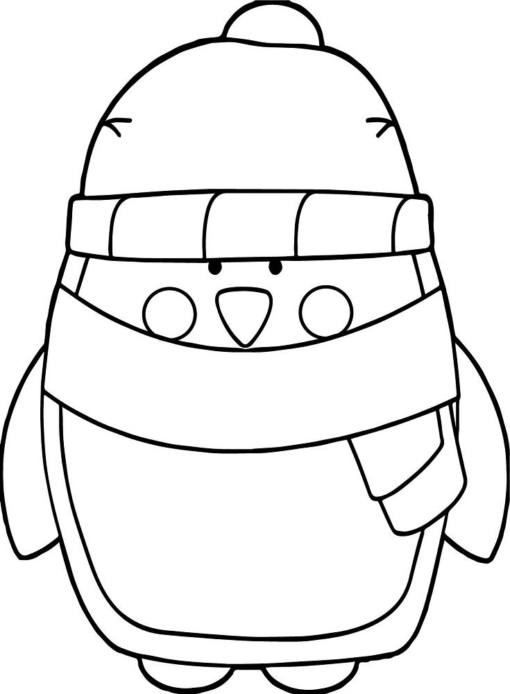 Winter Coloring Pages Simple Book For Kids