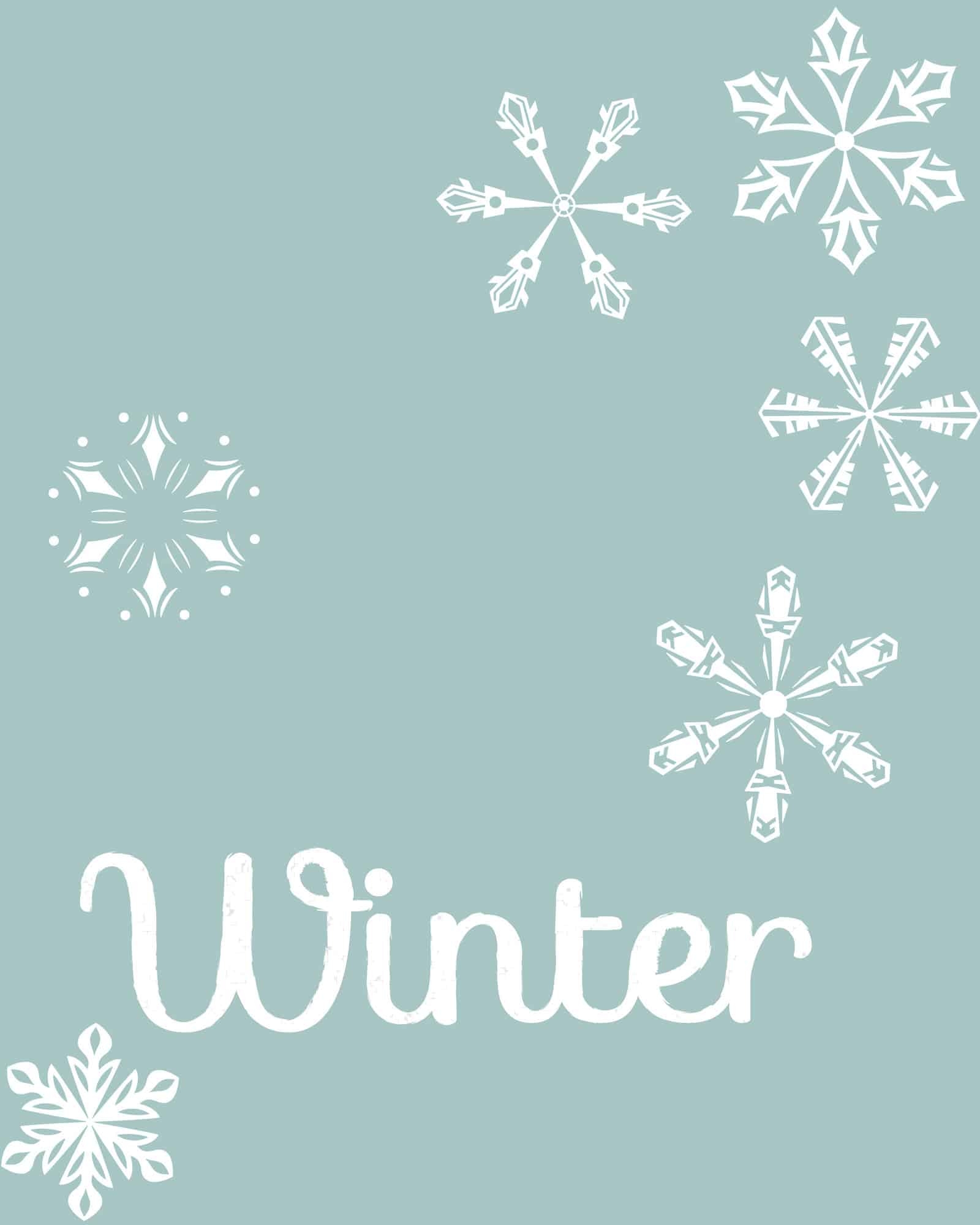 Winter Free Printable Over The Big Moon