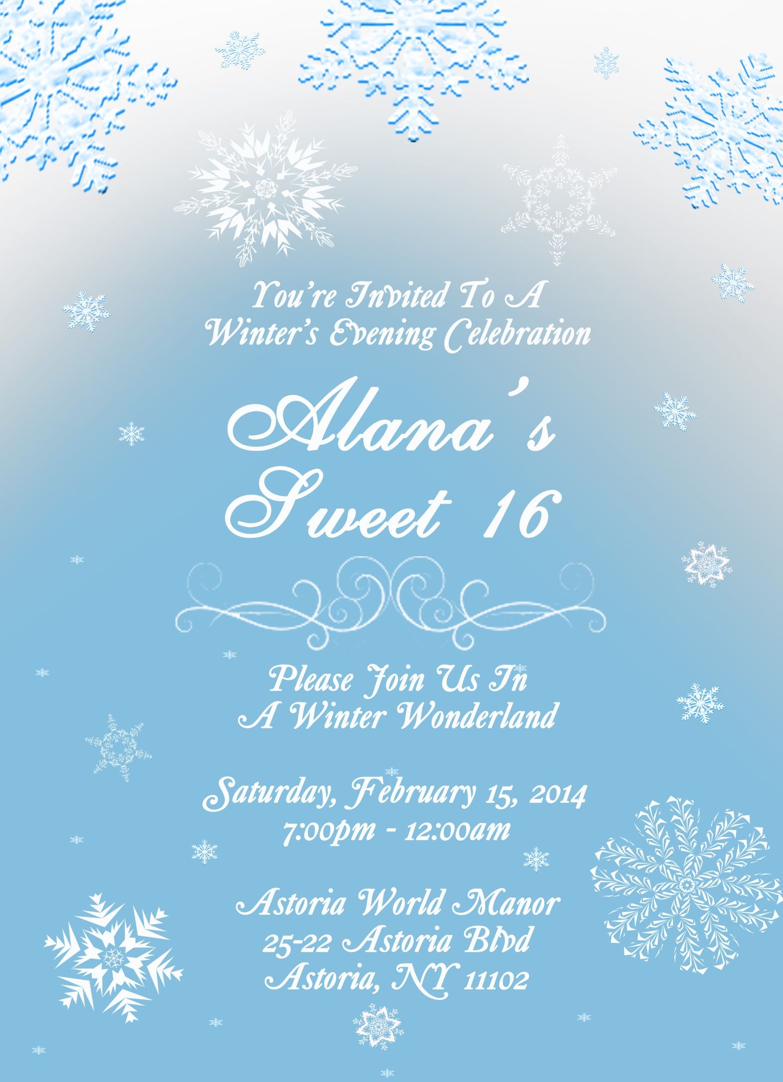 Winter Wonderland Invitation Templates