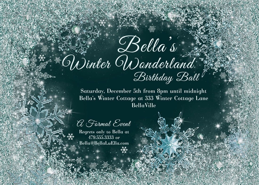 Winter Wonderland Invitation Templates