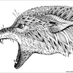 Wolf Adult Zen Coloring Pages Printable