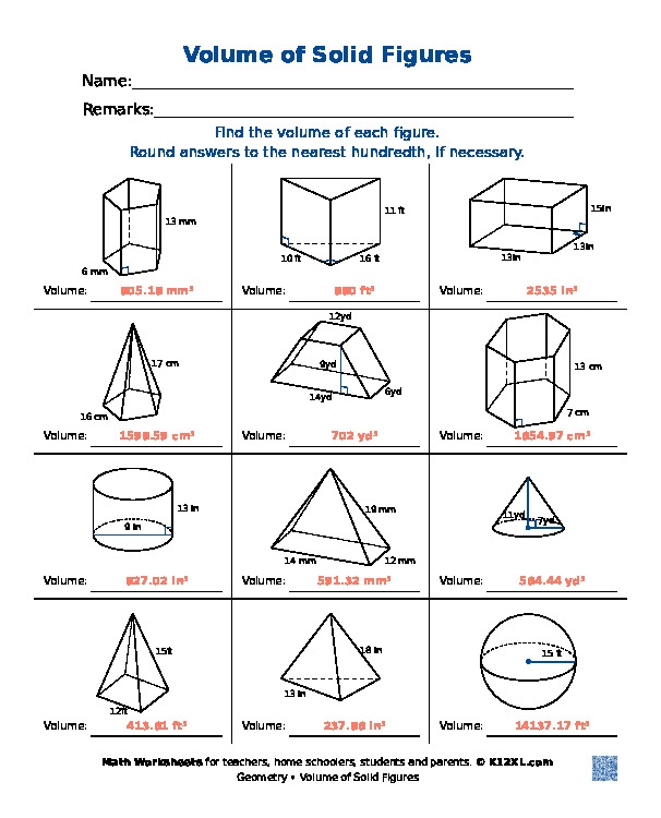 printable volume worksheets 5th grade