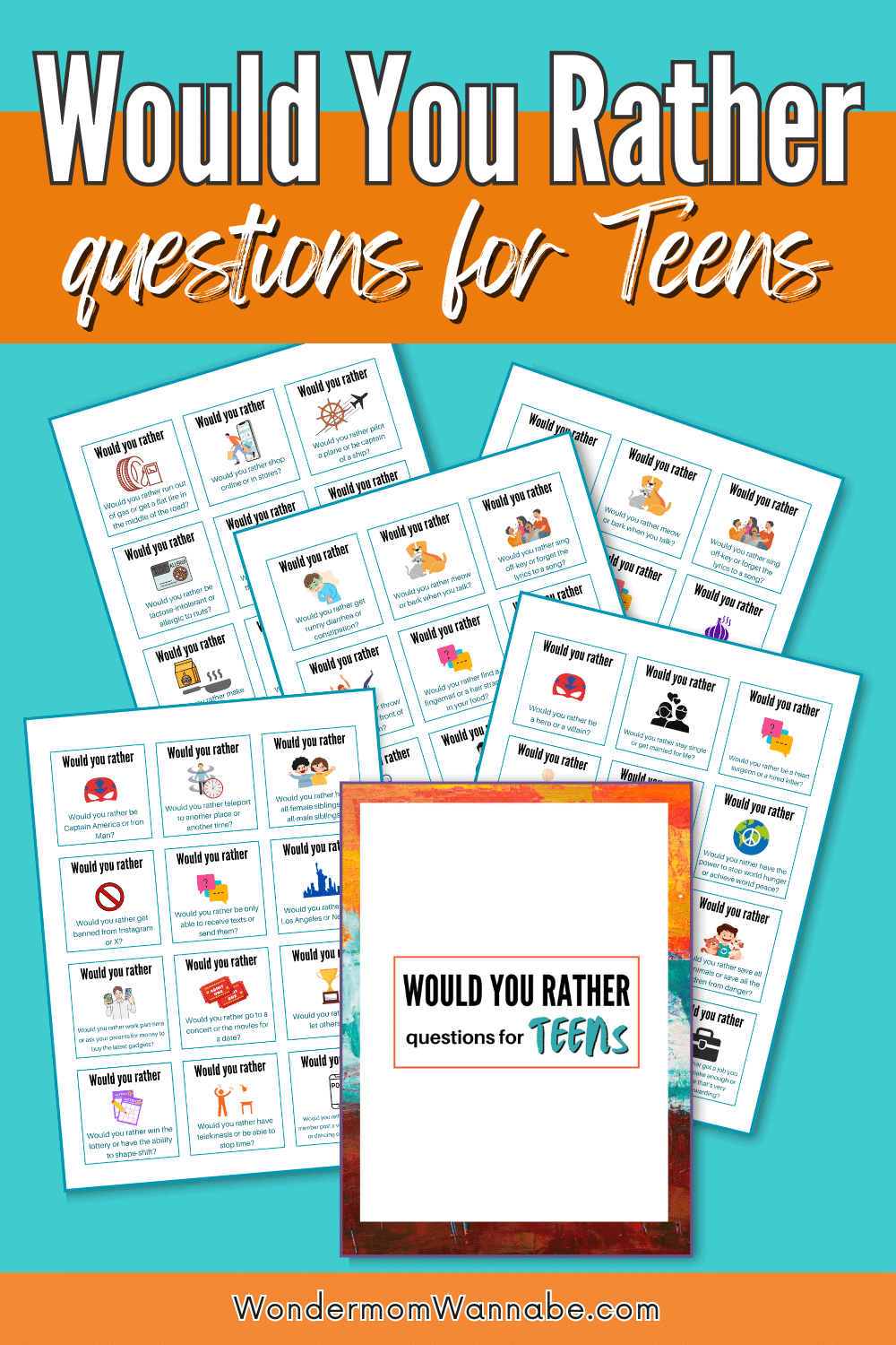 Would You Rather Cards For Teens Find A Free Printable