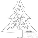Xmas Tree Template Printable Coloring Page
