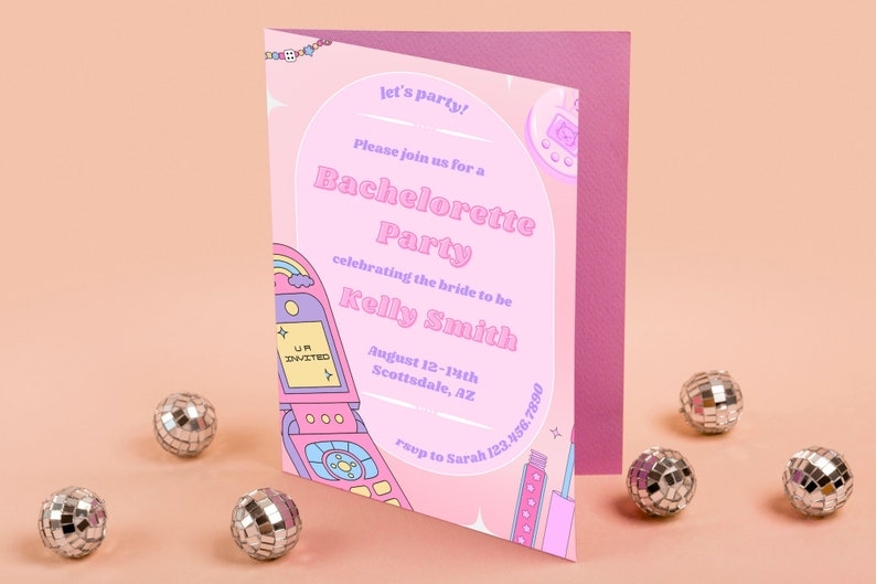 Y2k Party Invitation Template