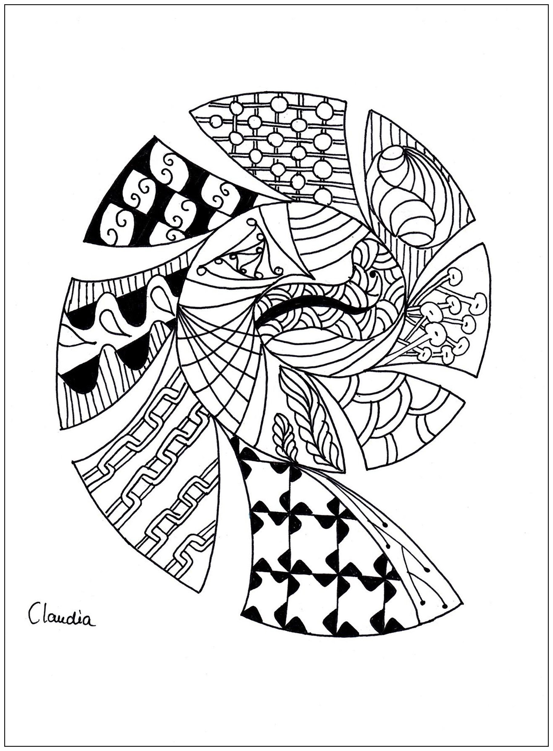 Zentangle Printable Worksheet