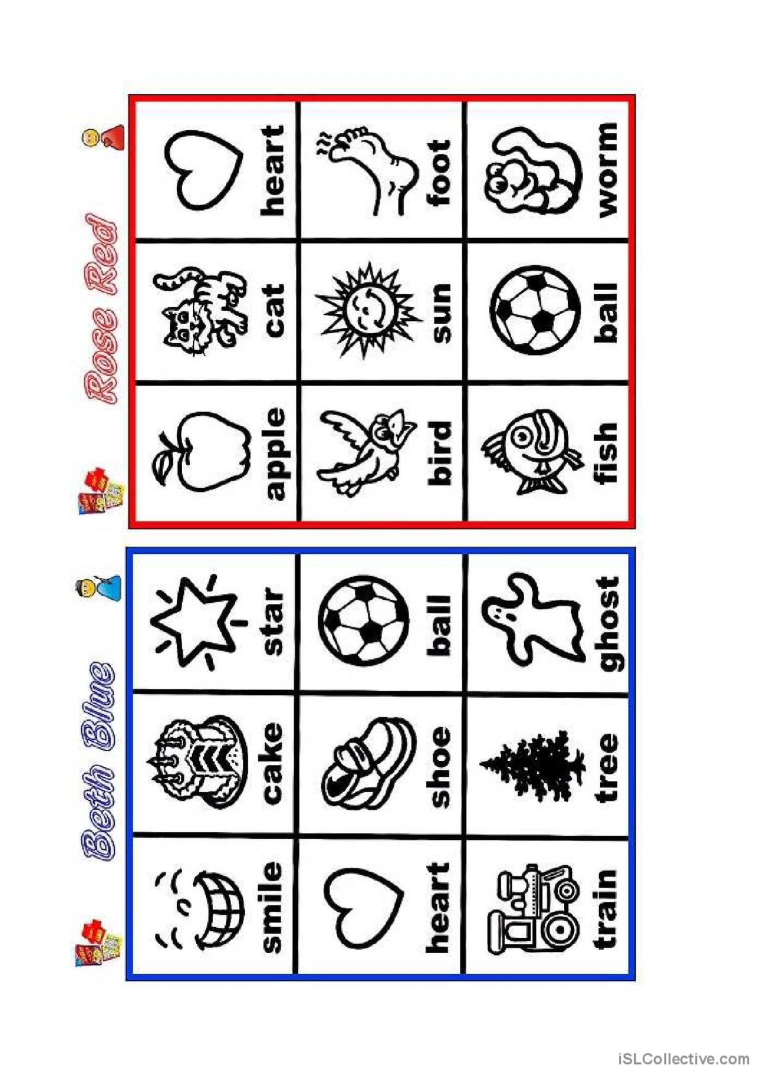 Zingo Game Cards Printable