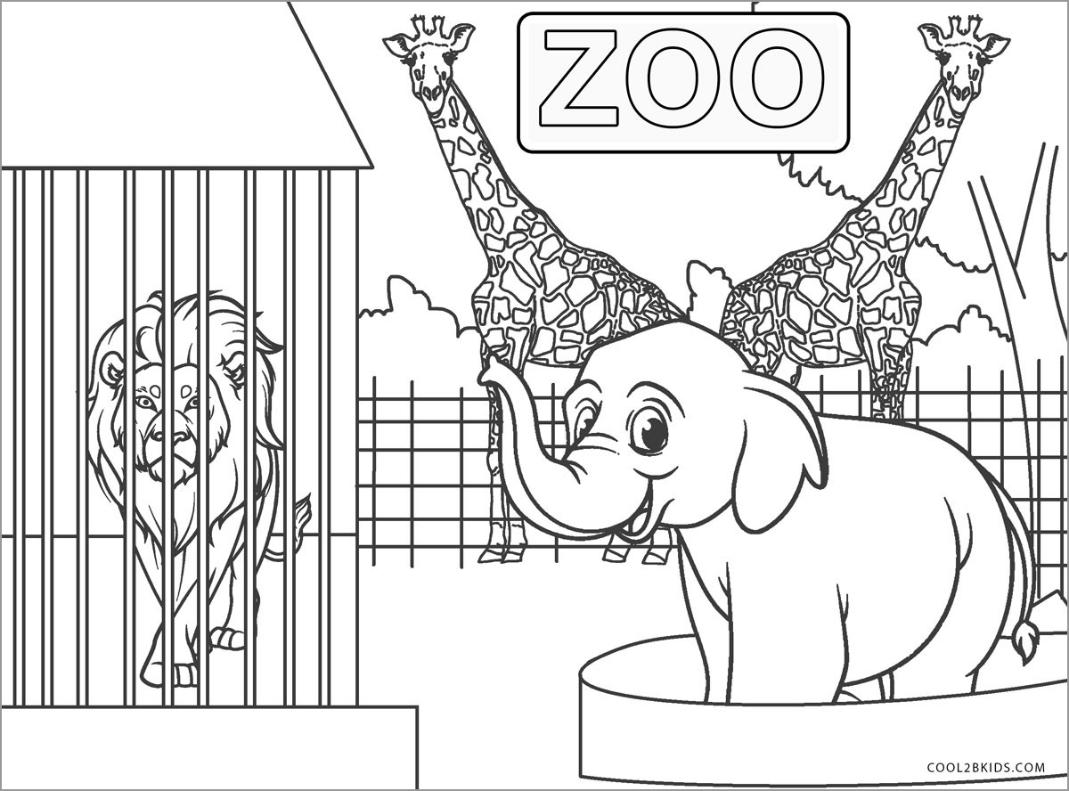 Zoo Coloring Pages ColoringBay