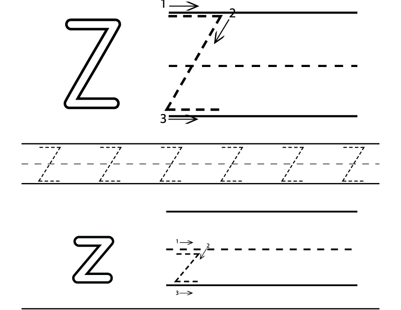 Free Letter Z Alphabet Learning Worksheet For Preschool