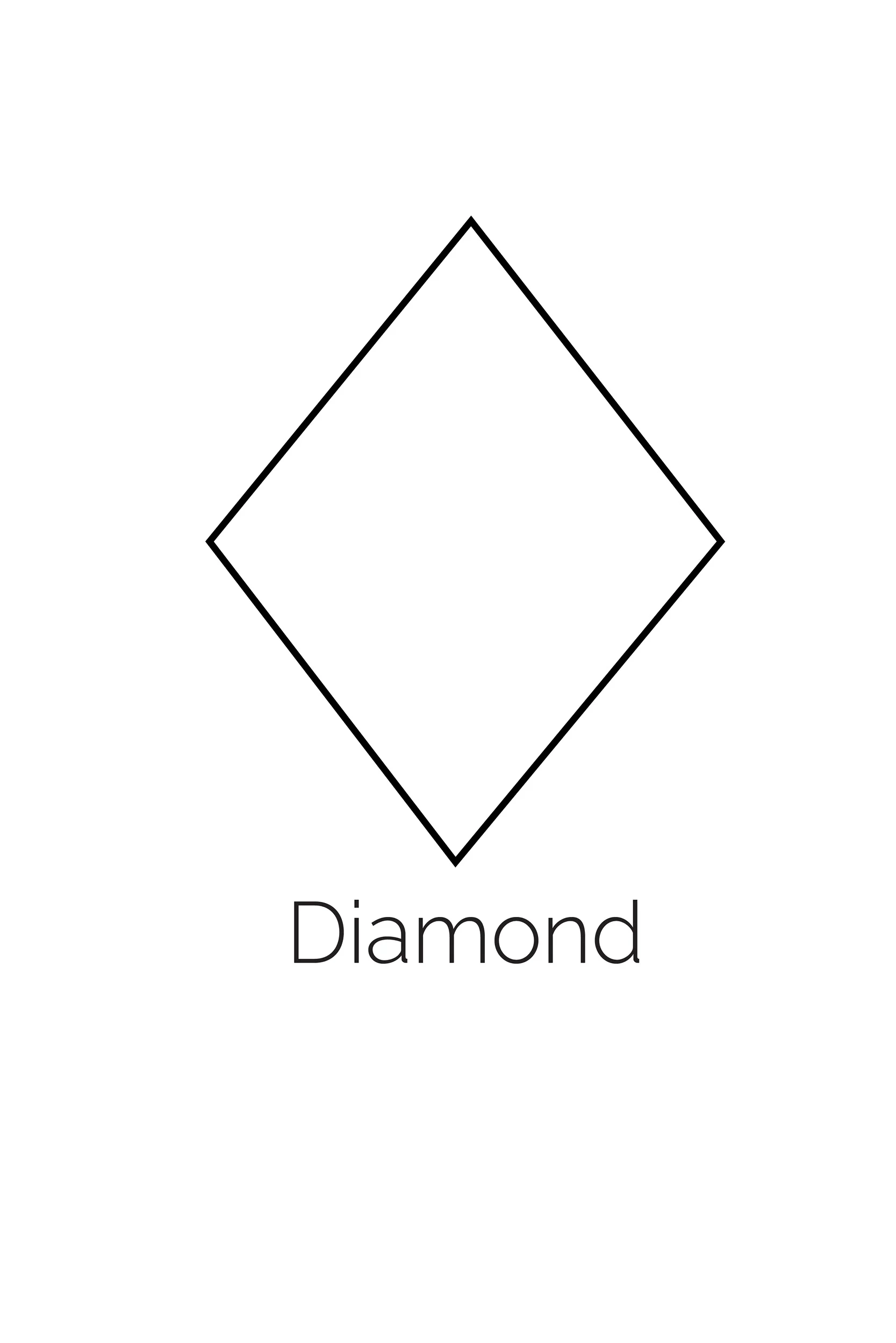 diamond worksheet preschool