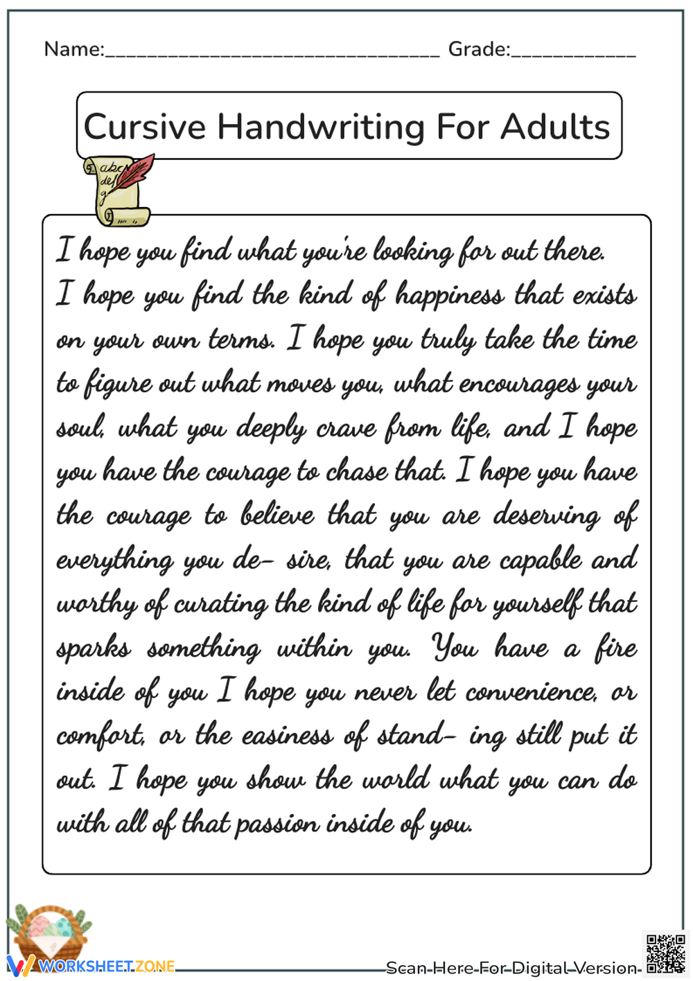 Handwriting Worksheets For Adults PDF Worksheetzone Handwriting Worksheets For Adults PDF Worksheetzone